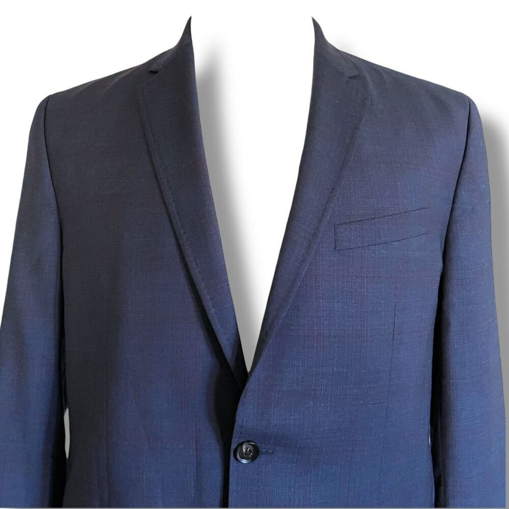Ted Baker Endurance Jay Blazer Sz 42R Charcoal Gray Plaid Two Button Sport Coat - Picture 3 of 8